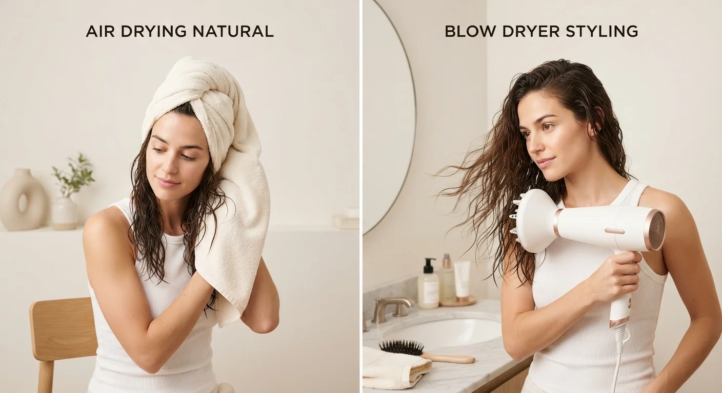 Air Drying vs. Blow Drying: What Each Method Does to Your Hair Over Time
