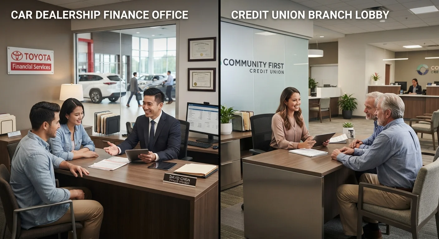 Financing Through a Dealership vs. a Bank or Credit Union
